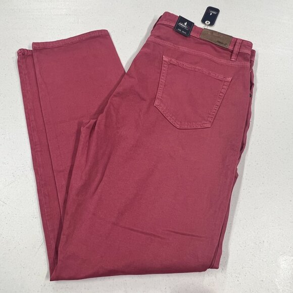 johnnie-O Carmel Sateen 5-Pocket Pants Malibu Red Size 38X32 - Picture 9 of 10